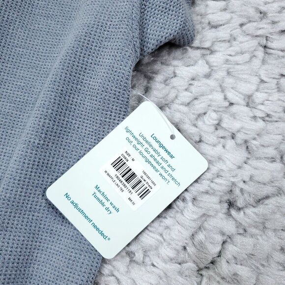 Tommy John Women's Waffle Lounge Tee Shirt Top Gray Size Medium Short Sleeve - Picture 4 of 7